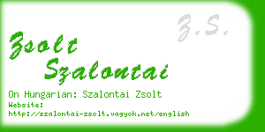 zsolt szalontai business card